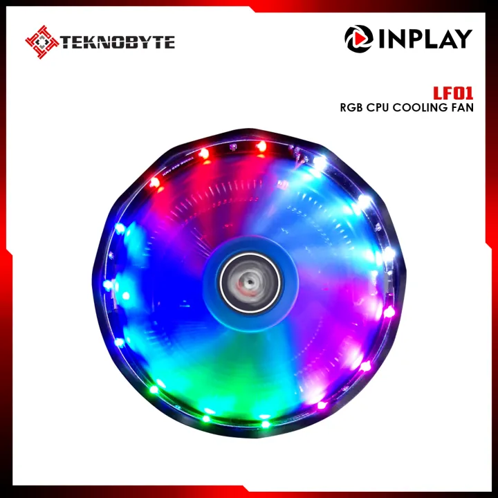 INPLAY LF01 CPU Cooling Fan RGB Lighting 3 Pin Air Cooler Radiator