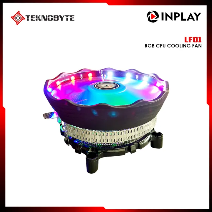 INPLAY LF01 CPU Cooling Fan RGB Lighting 3 Pin Air Cooler Radiator